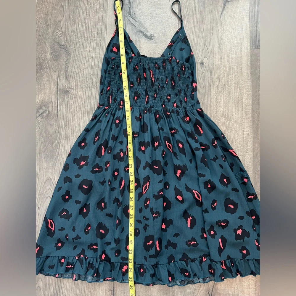 Ecowish leopard tie front dress - small - Picture 5 of 9